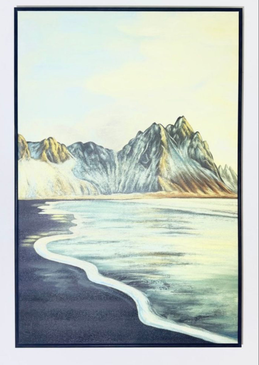 Cuadro En Oleo Paisaje Costero