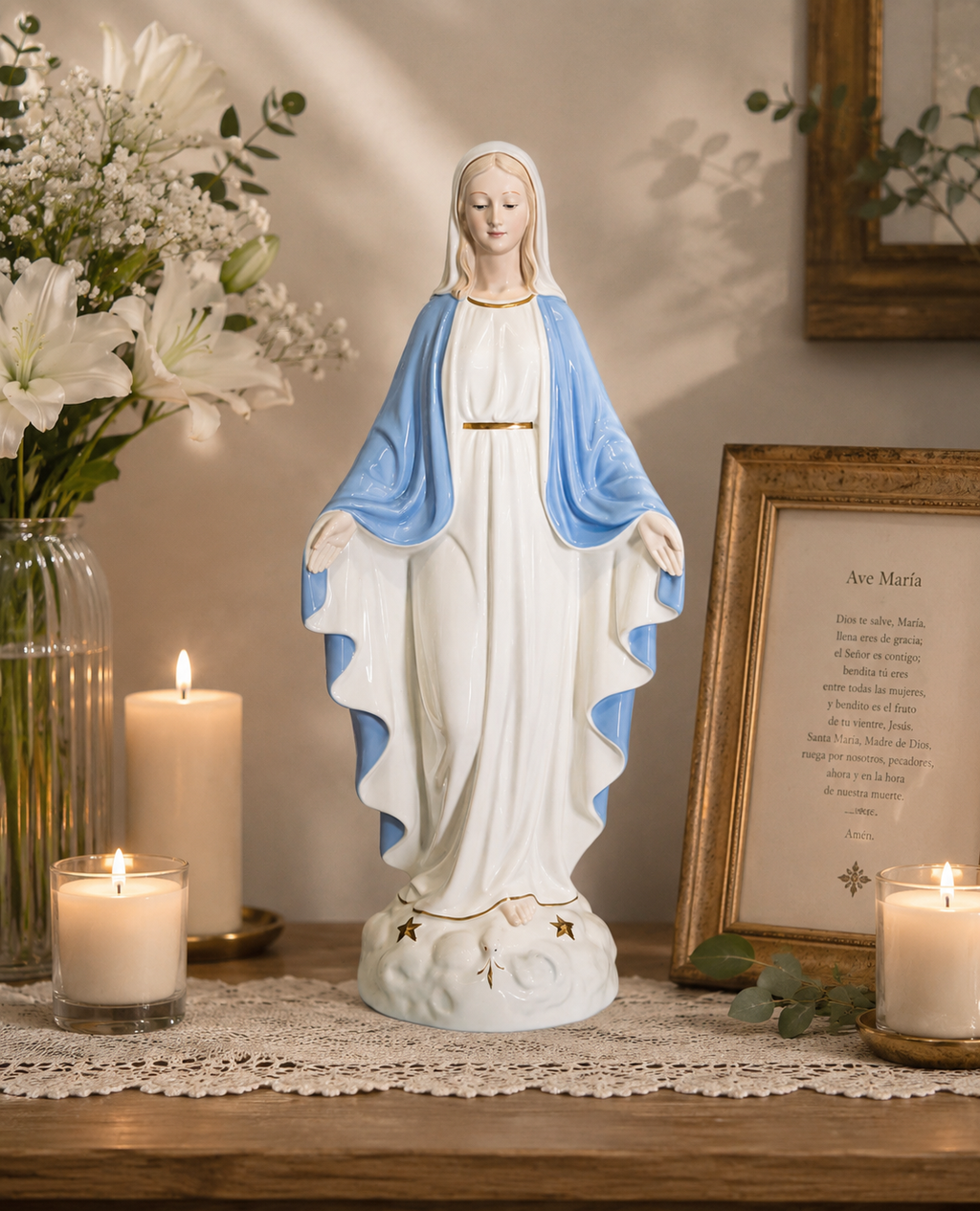 Virgen Milagrosa En Porcelana