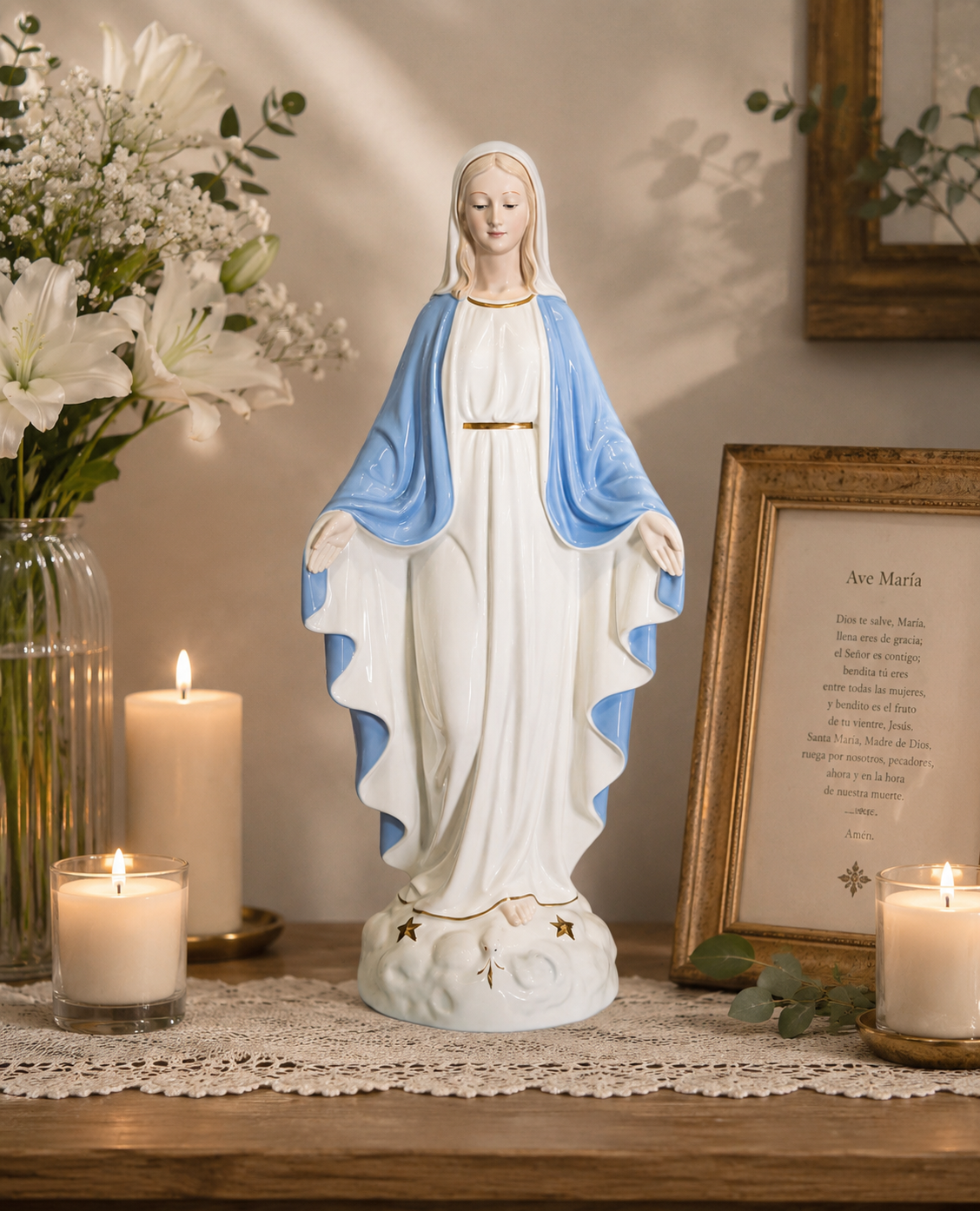 Virgen Milagrosa En Porcelana